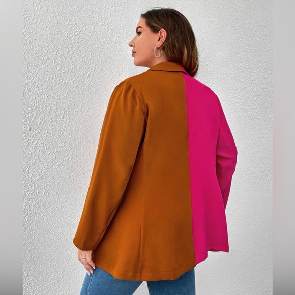 Pink & Rust - Two Tone Blazer - Picture 3 of 6